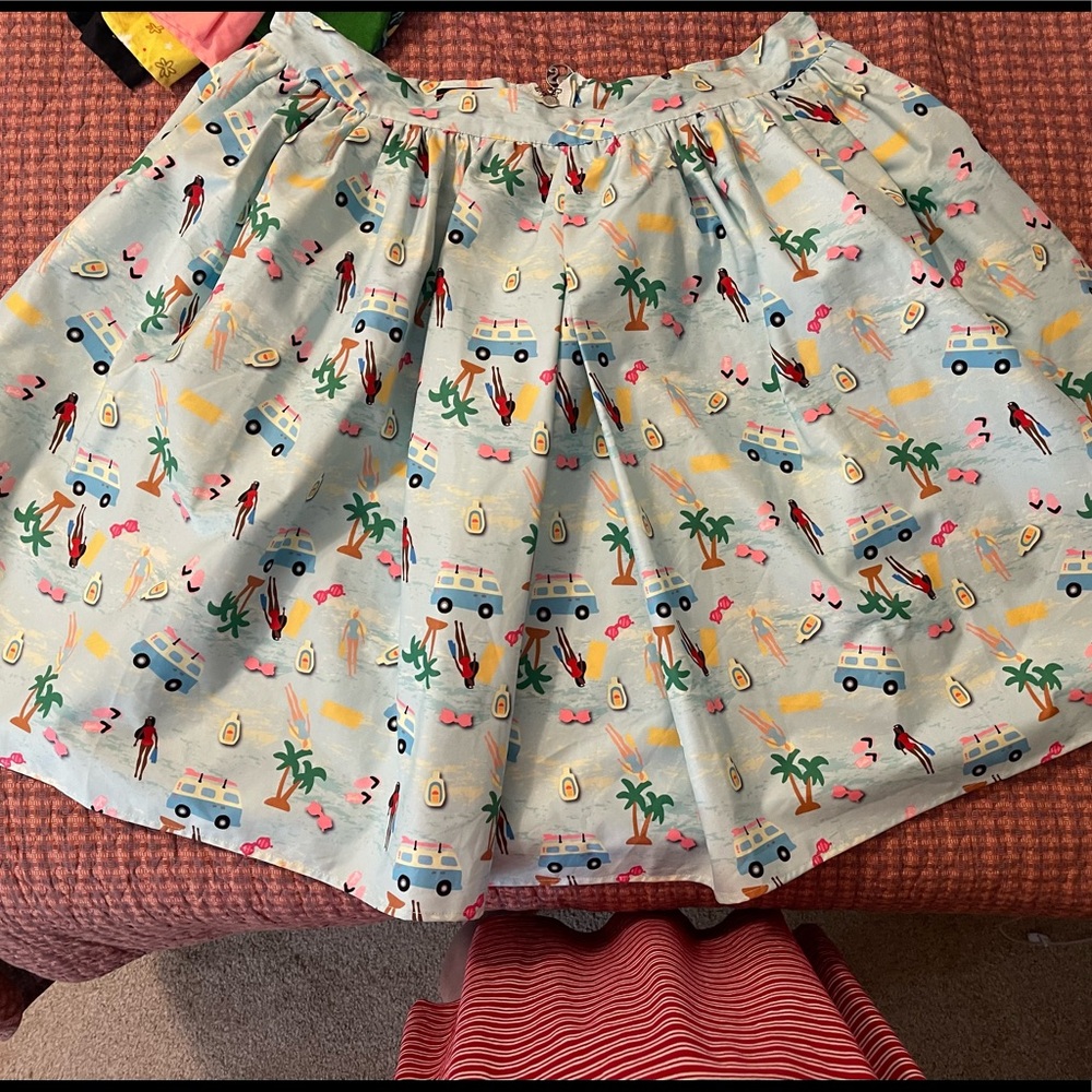 Unique Vintage - Barbie at the Beach skirt